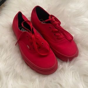 Vans authentic true red